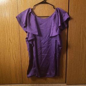 Worthington Purple Satin Blouse, Medium, NWT